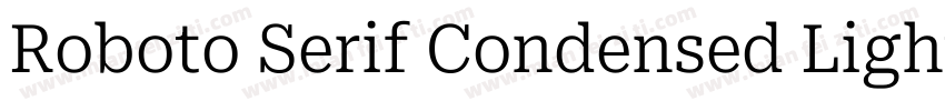 Roboto Serif Condensed Light字体转换